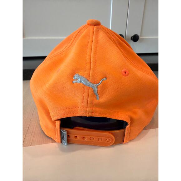 PUMA Heritage "P" hat Vibrant Orange PGA Tour Rickie Fowler snapback - Picture 2 of 7
